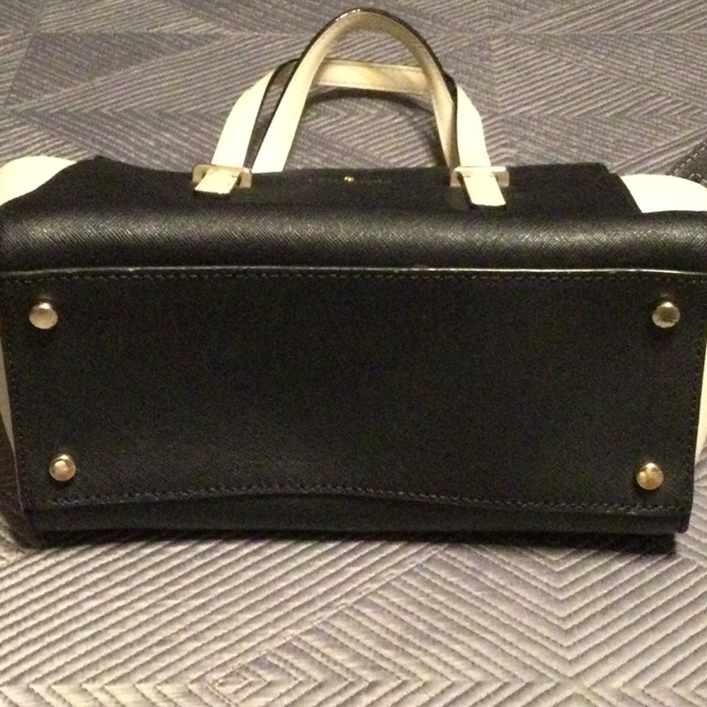 Kate spade black and cream saffiano leather satchel for women - Picture 3 of 9